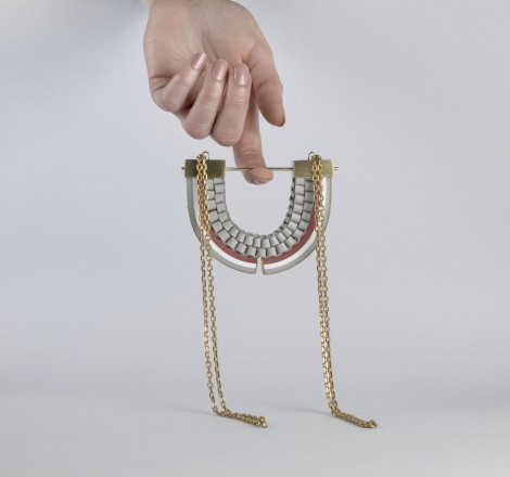 BA (Hons) BA Cordwainers Accessories: Product Design and Development student Edyta Slabonska's necklace. Photography: Edyta Slabonska / Przemyslaw Joel Bieszczad