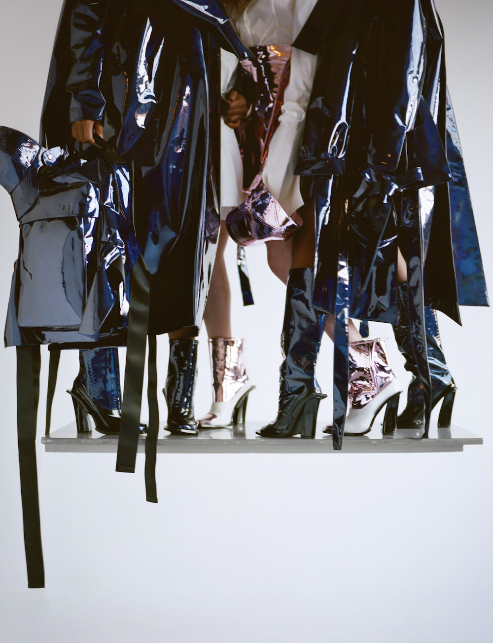 Hew Wang - MA Fashion Design Technology womenswear, 2017; Photography by Felix Cooper, styling by Anders Sølvsten Thomsen, hair Roxy Attard, make-up artist Celia Burton; models Yasmina Atta, Tschan Andrews, Anna Pye.