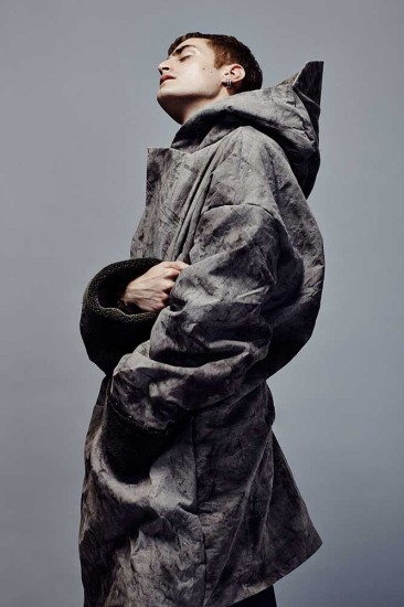 Menswear by Marianne Tse- Laurence, BA Fashion Design and Development. Men's knitwear by Emily Grieves, BA Fashion Textiles: Knitwear. Photographer: James Rees , Creative Direction: Rob Phillips, Hair: Ezana Ové, Beauty: Kirsty Gaston.