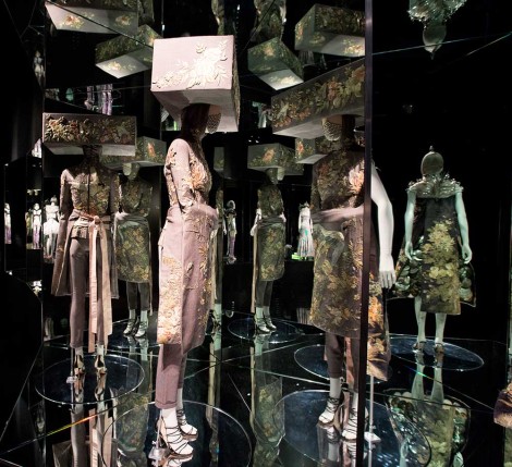 IMAGE: Title: Installation view of 'Romantic Exoticism' gallery  Artist:  Alexander McQueen Savage Beauty at the V&A  Date: 2015  Credit line: Victoria and Albert Museum, London 