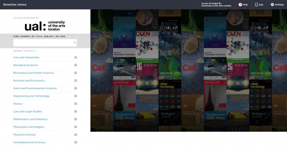 Browzine for UAL e-journals