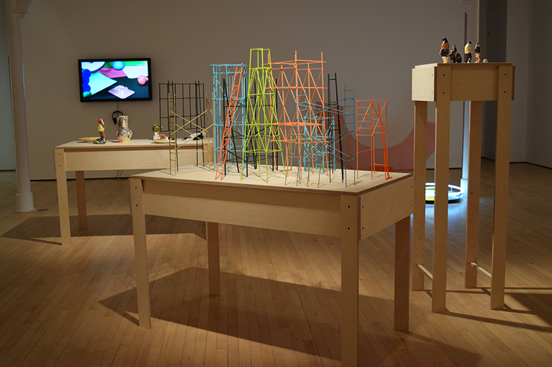 Example of spot lighting over the 'Mut Mut' exhibition at Assembly Point