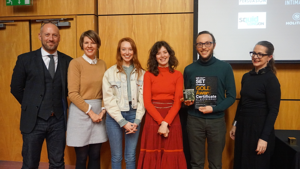 BA (Hons) Fashion Design and Development student Joan Goyeche won 1st Prize and £4000 to help fund his business Braible.