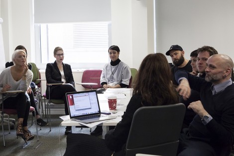 Students present to Volvo