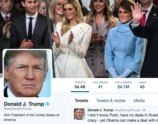 Donald Trump's Twitter account has over 24 million followers