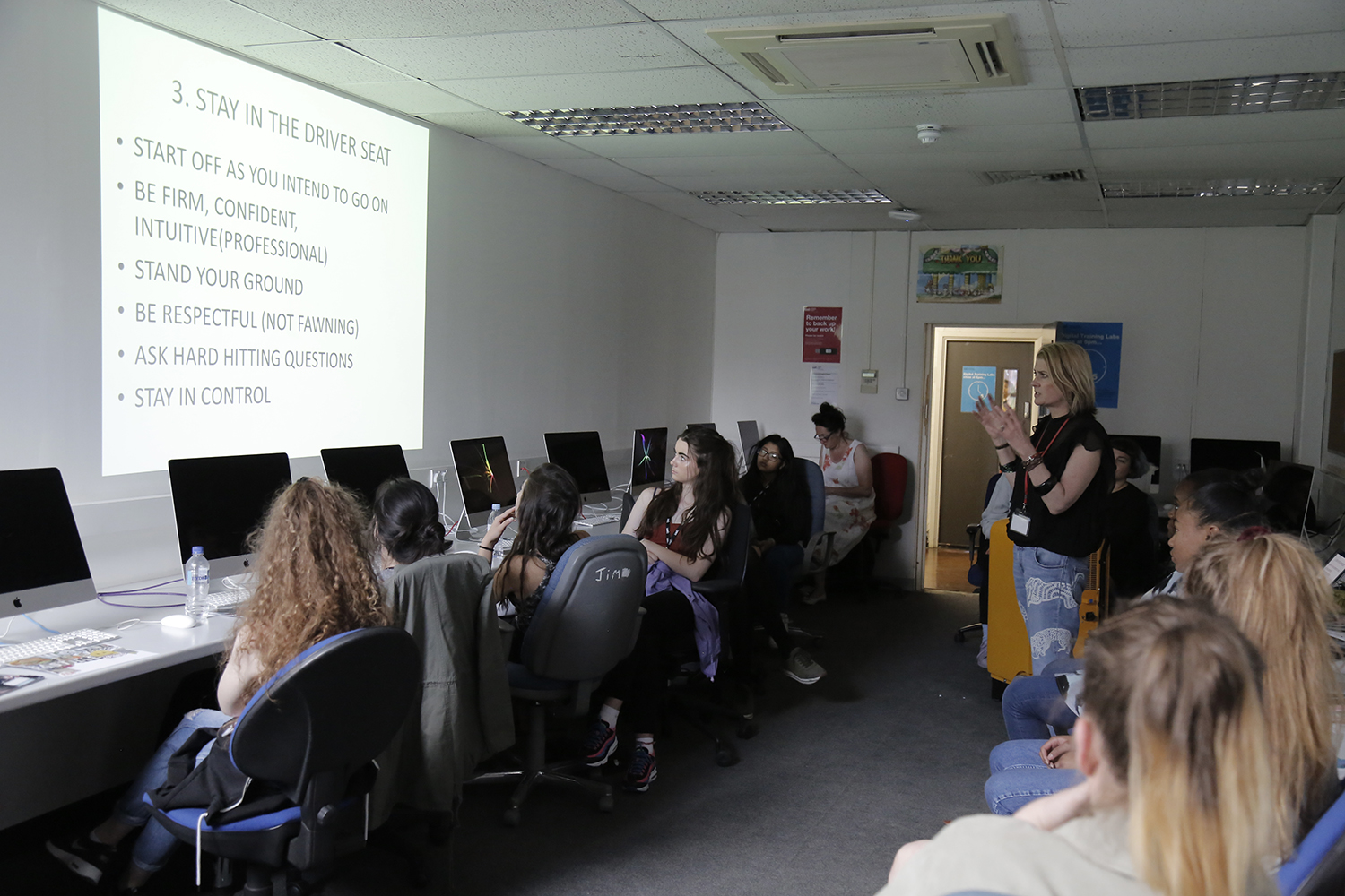 Students preparing for their day