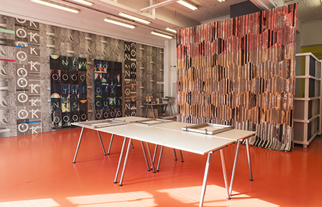 Workshop (2010 – ongoing) 2013, Installation view from The Showroom, London (2013), commissioned by The Showroom, London. Photography by Daniel Brooke, courtesy of the artist and Kendall Koppe, Glasgow.