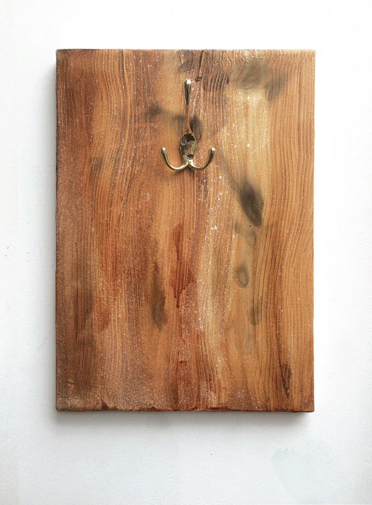 Coat hook by Billy Crosby. Previous image: portray of Billy Crosby in the studio by Rebecca Guez.