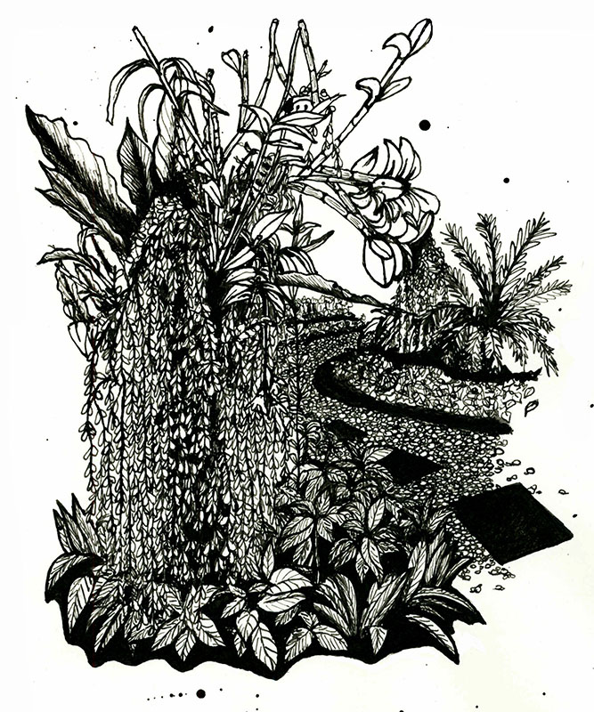 Thailand - BKK, Lumpini Park, illustration by Cristina Adani