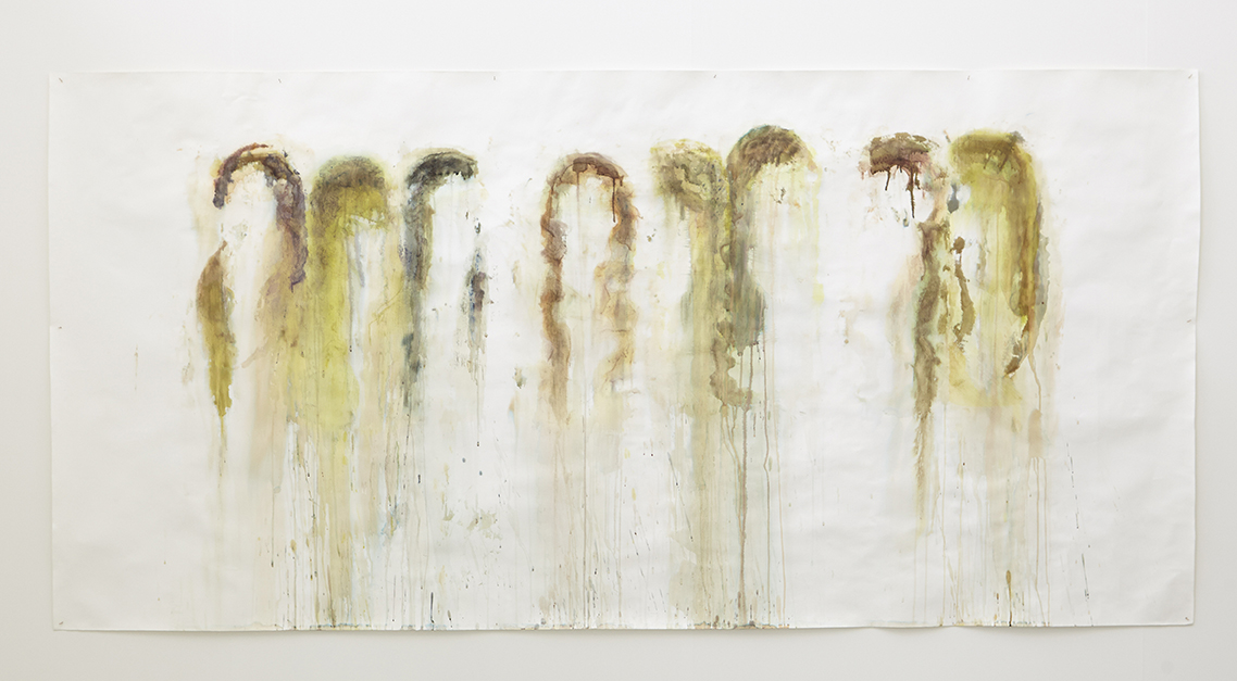 ´Stain (Composition of 8)', ink on paper, made in 2015