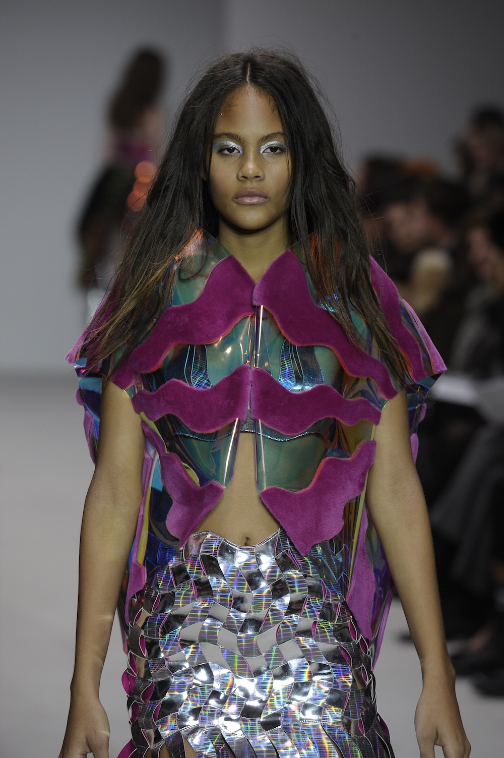 MA Fashion Design Technology Womenswear graduate Eren Hayashi. Image by Roger Dean.