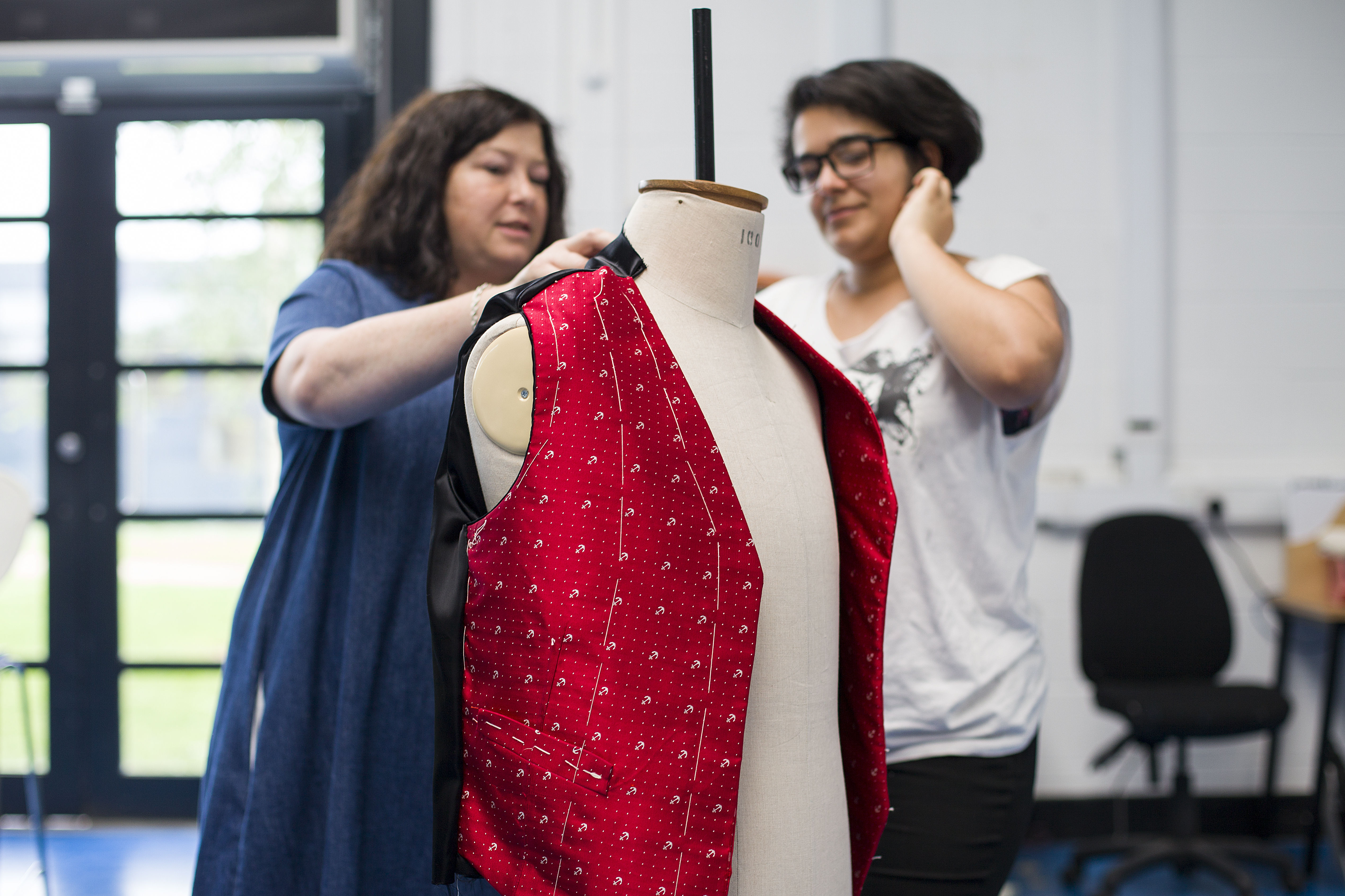 Tailoring workshop at Barking and Dagenham College