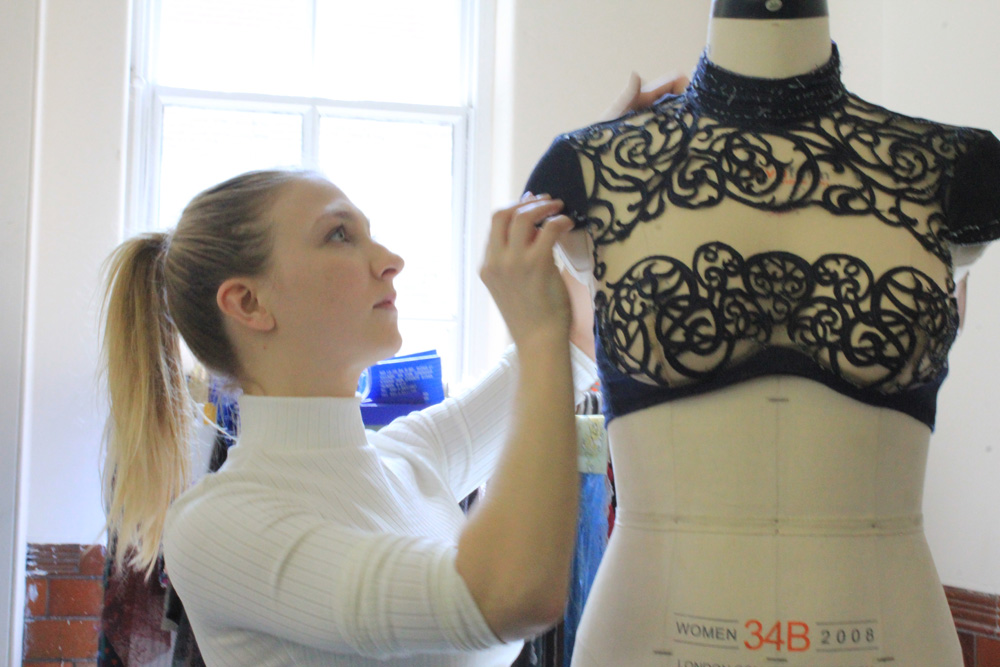 BA Fashion contour student, Katie Bickford-Sawkings