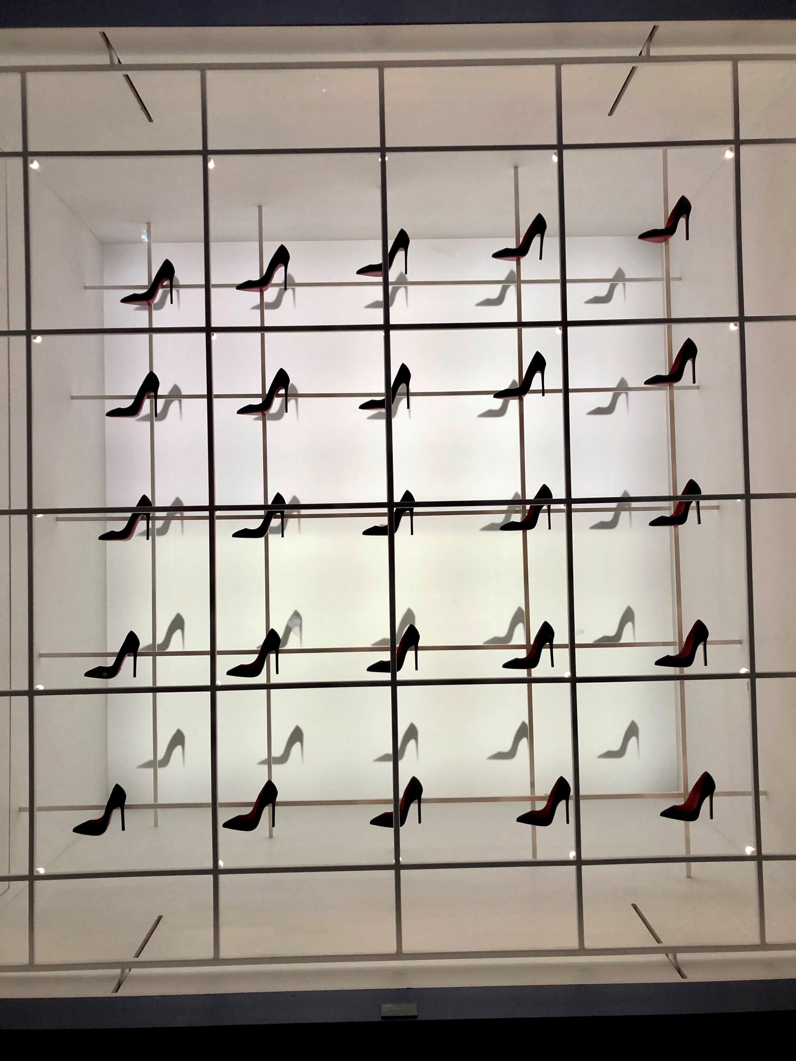 shoes on display
