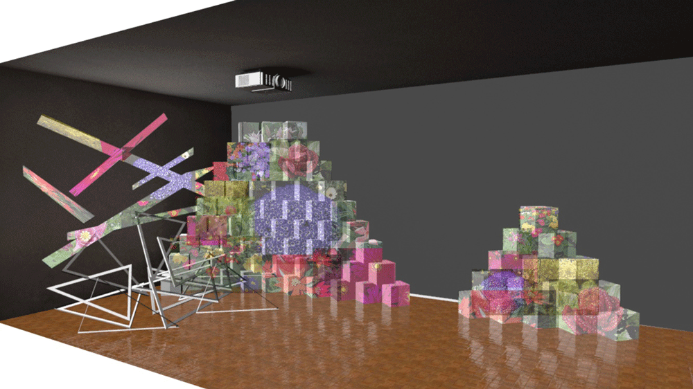 Design for installation of work by BA Interior and Spatial Design students at the RHS Urban Garden Show in November 2016. Image courtesy Martina Bergamo