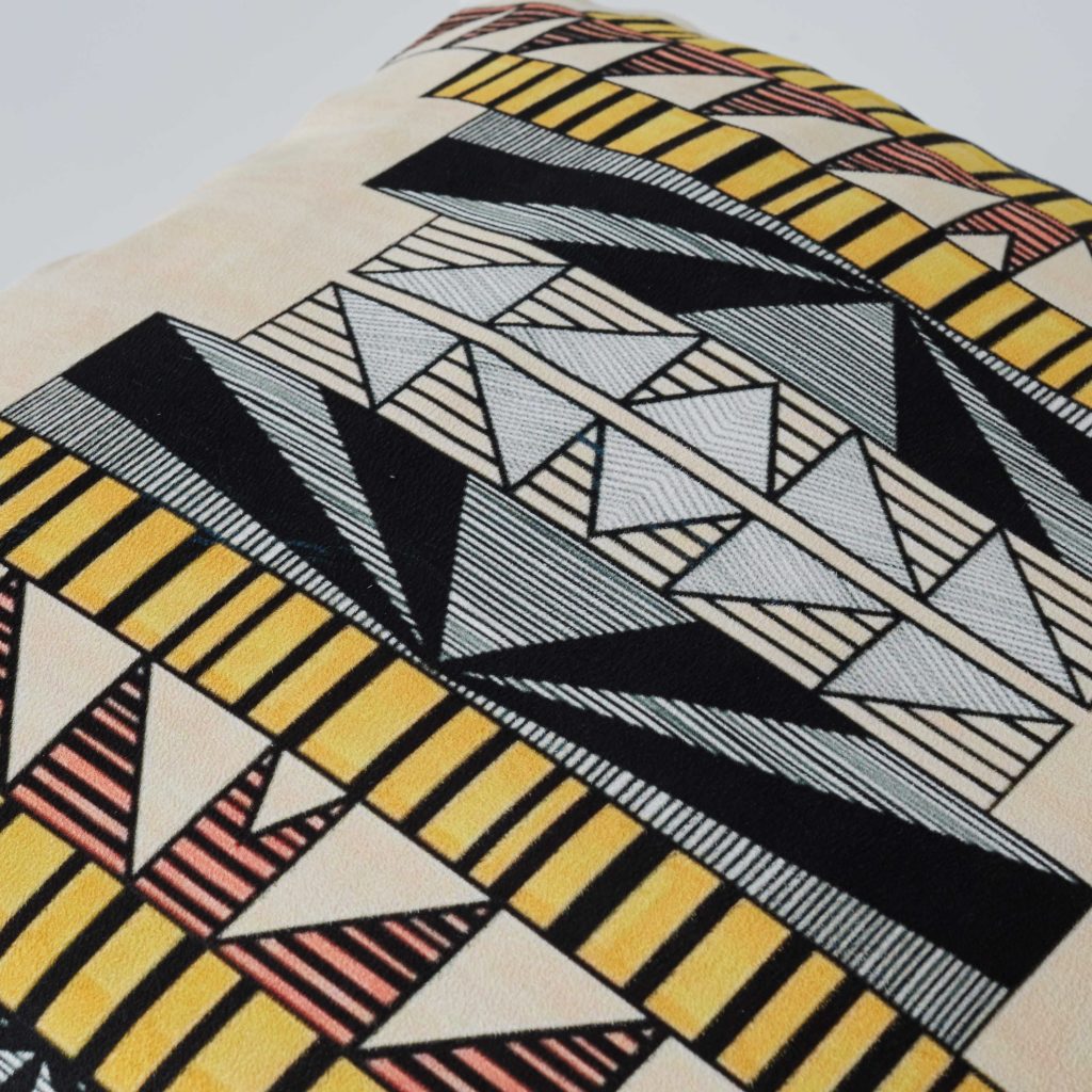 Sabrina Shah Hakim Close up shot of Deco Collection III Cushion.