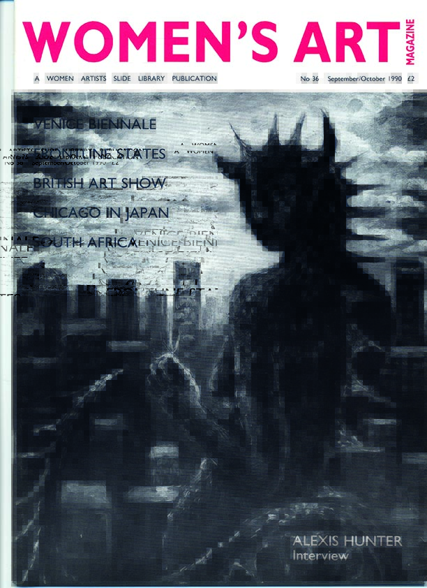 Women's Art Magazine No. 36, September/October 1990. Image courtesy of the Women's Art Library, Goldsmith's, University of London.