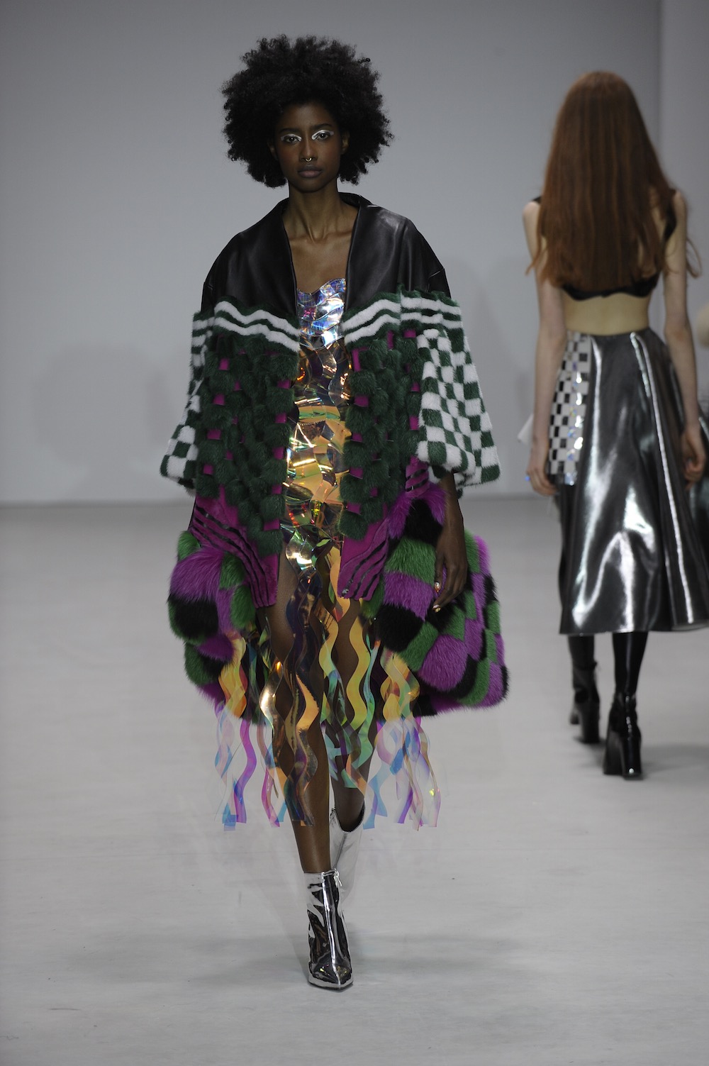 MA Fashion Design Technology Womenswear graduate Eren Hayashi. Image by Roger Dean.