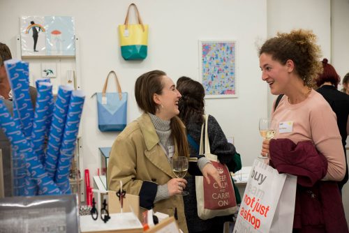 Guests networking in not just a shop