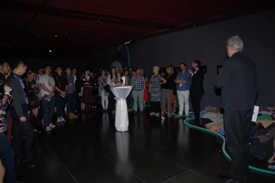 UAL Pro Vice-Chancellor Professor Chris Wainwright addressing guests