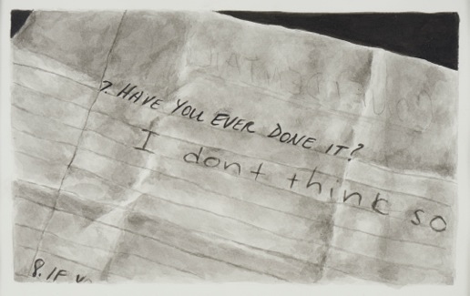 Annette Fernando, Wait a minute, it’s the truth and the truth hurts XIV, 2013. Jerwood Drawing Prize 2014. Photography: Benjamin Cosmo Westoby.