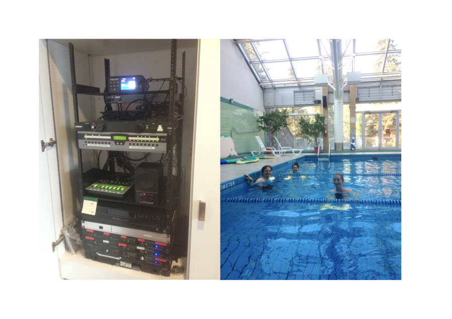 Some technology and a swimming pool