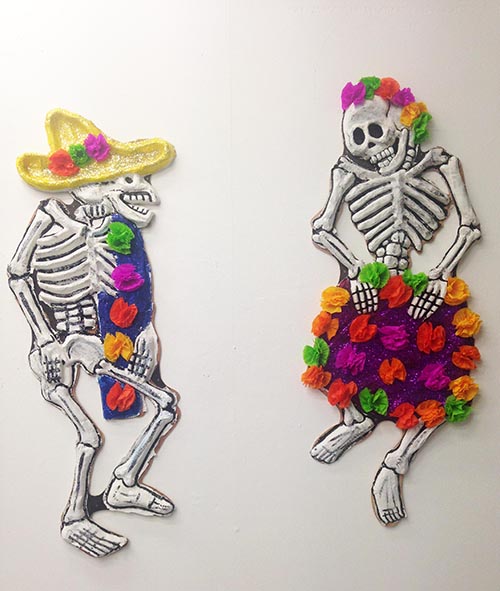 Day of the Dead artwork on display in the Triangle Space