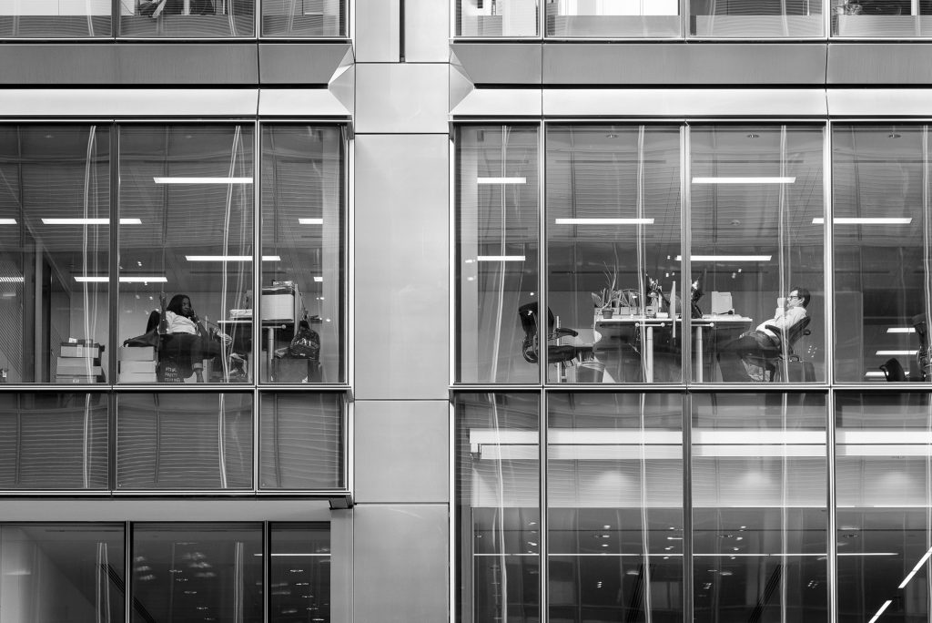 Shapes and shadows forming the modern City of London. Image by Natalia Ortynskaya. 