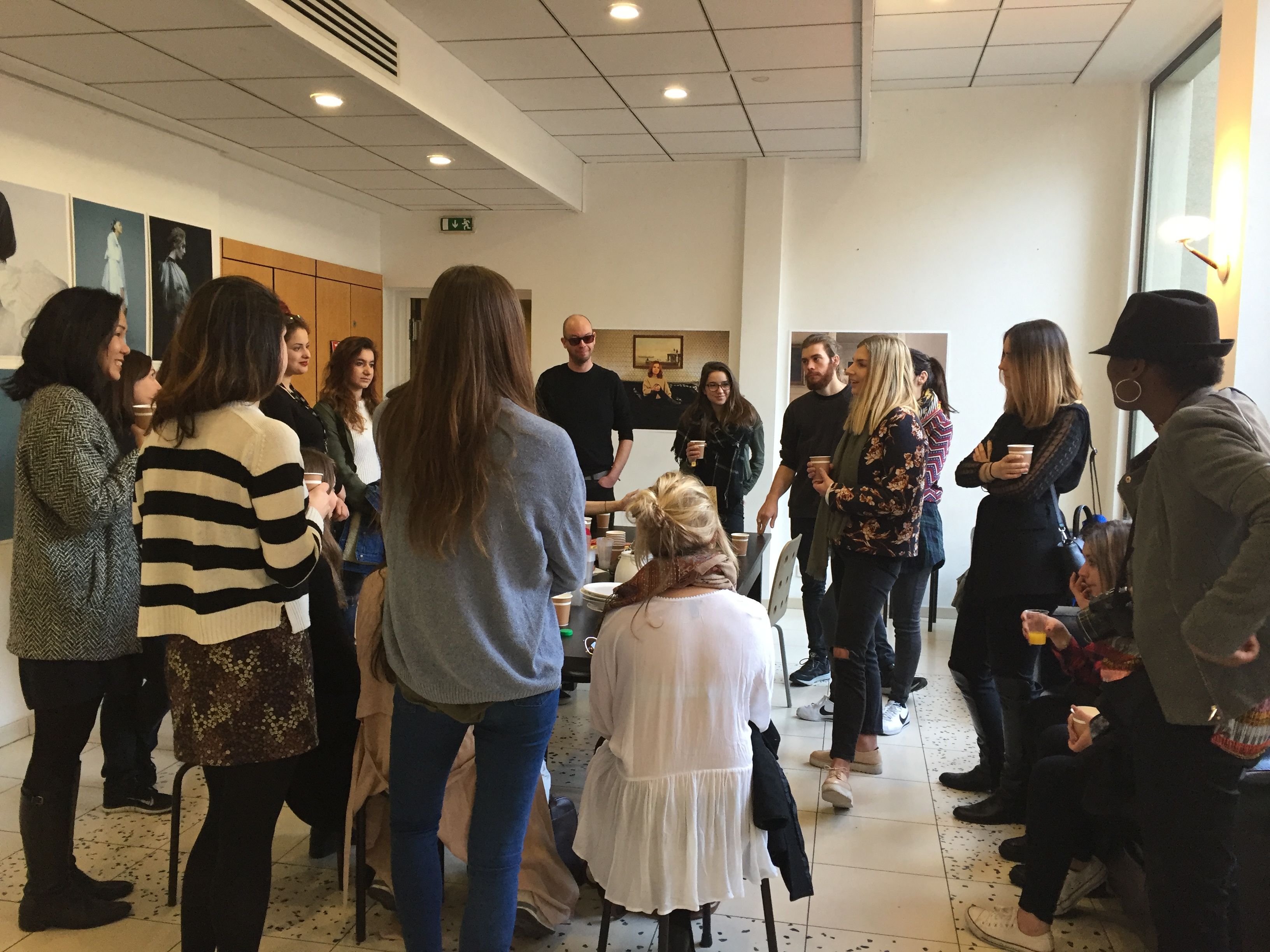 Students in a conference on luxury brand by Donald Potard, Chair of Fashion at Paris College of Art.