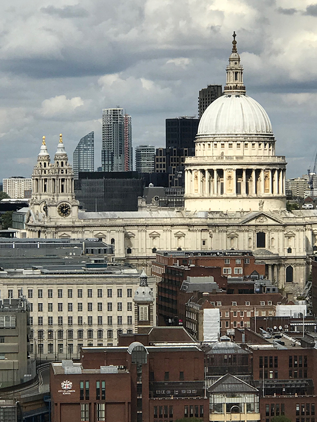 View of London with St Pauls Cathedral in the backdrop