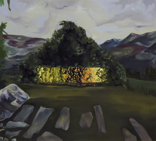 Olivia Moulaali. Bundle, 2013. Oil on canvas, 99 x 89 cm.