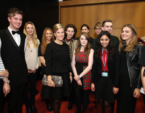 HRH The Countess of Wessex visits  John Prince's Street, London College of Fashion