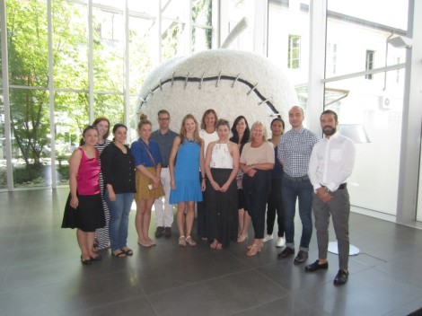 The group at the headquarters of Ermenegildo Zegna. Photo by Sue Dean.