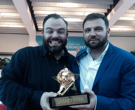 Richard Brim with his Cannes Lion