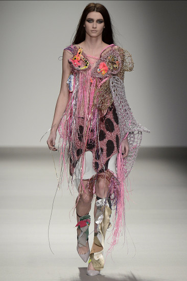 Matty Bovan, joint winner of the L'Oréal Professionnel Creative Award