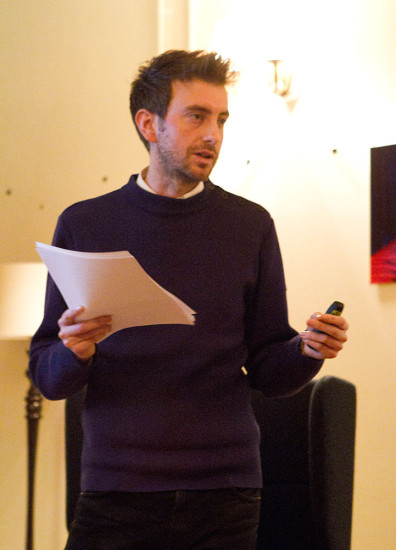 Alex Pollard presenting at Lime Grove