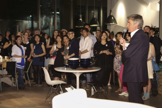 Nigel Carrington speaking to UAL HK Guests