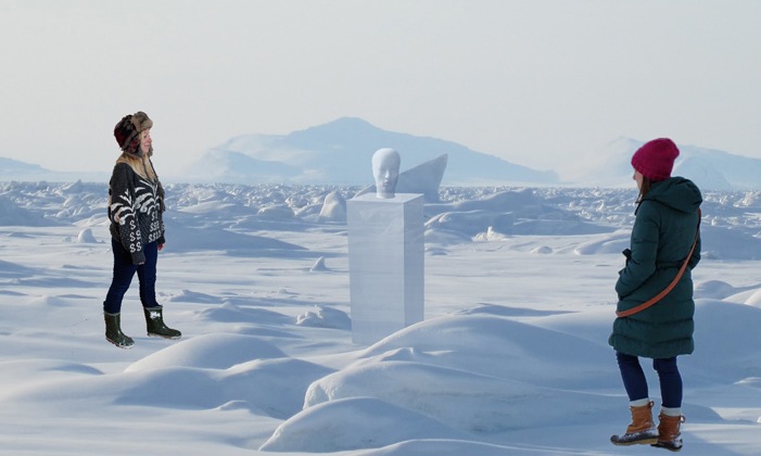 Digital mock-ups of how the project will be produced in the Arctic. © Holly Owen and Kristina Pulejkova