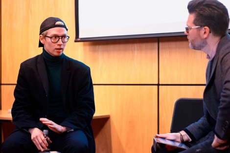Designer Sam Cotton, co-founder of Agi & Sam, in conversation with Toby Meadows at LCF