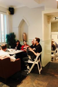 Guest David Kayser at his table