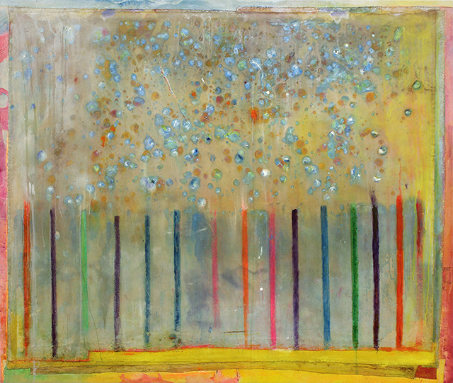 Frank Bowling, Hafenlicht, 2007, acyrlic on canvas.  Image courtesy of the Artist and Hales Gallery, London.  Copyright of the Artist.