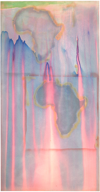 Frank Bowling, Bartica Born I, 1968, acrylic on canvas.  Image courtesy of the Artist and Hales Gallery, London. Copyright of the Artist.